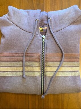 Aviator Nation Faded Mocha Stripe Hoodie